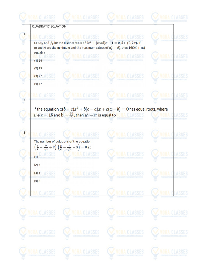 Quadratic Equations | PDF