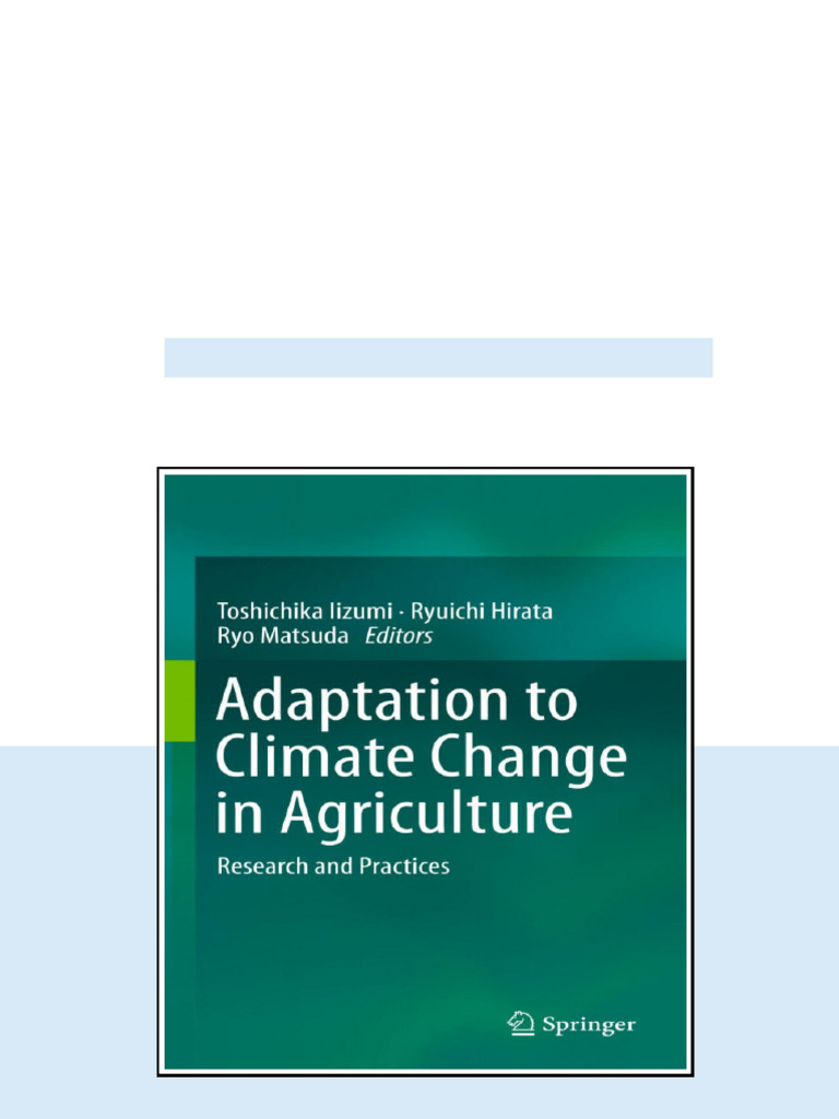 Adaptation To Climate Change In Agriculture Research And Practices 1st ...