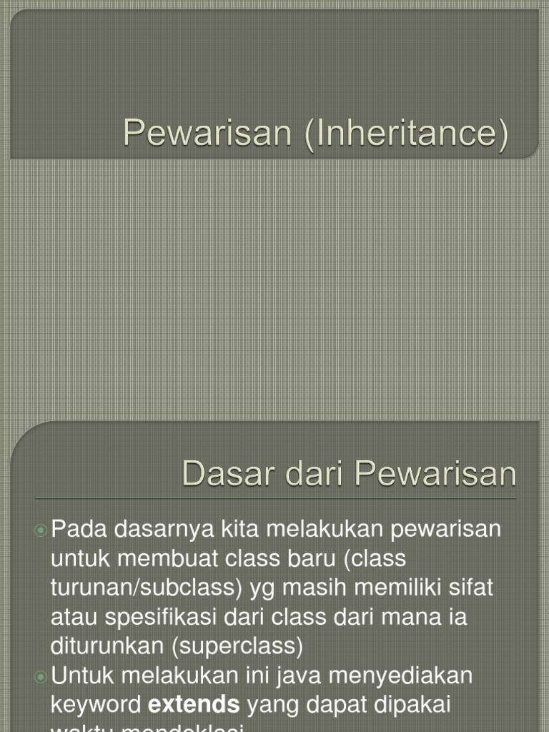 Contoh Pewarisan dalam Java | PDF | Komputer