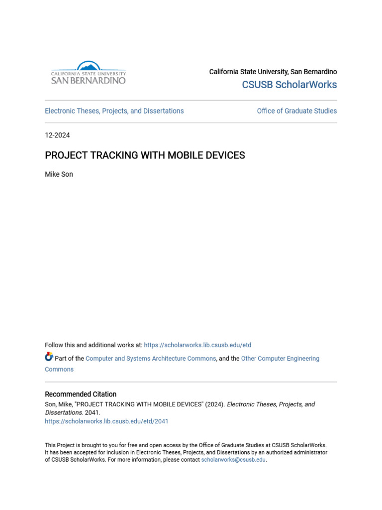 Project Tracking With Mobile Devices | PDF | Databases | Microsoft Sql ...