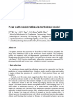 Near Wall Considerations in Turbulence Model