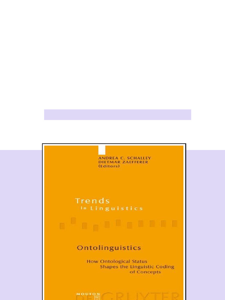 (Ebook) Ontolinguistics: How Ontological Status Shapes the Linguistic ...