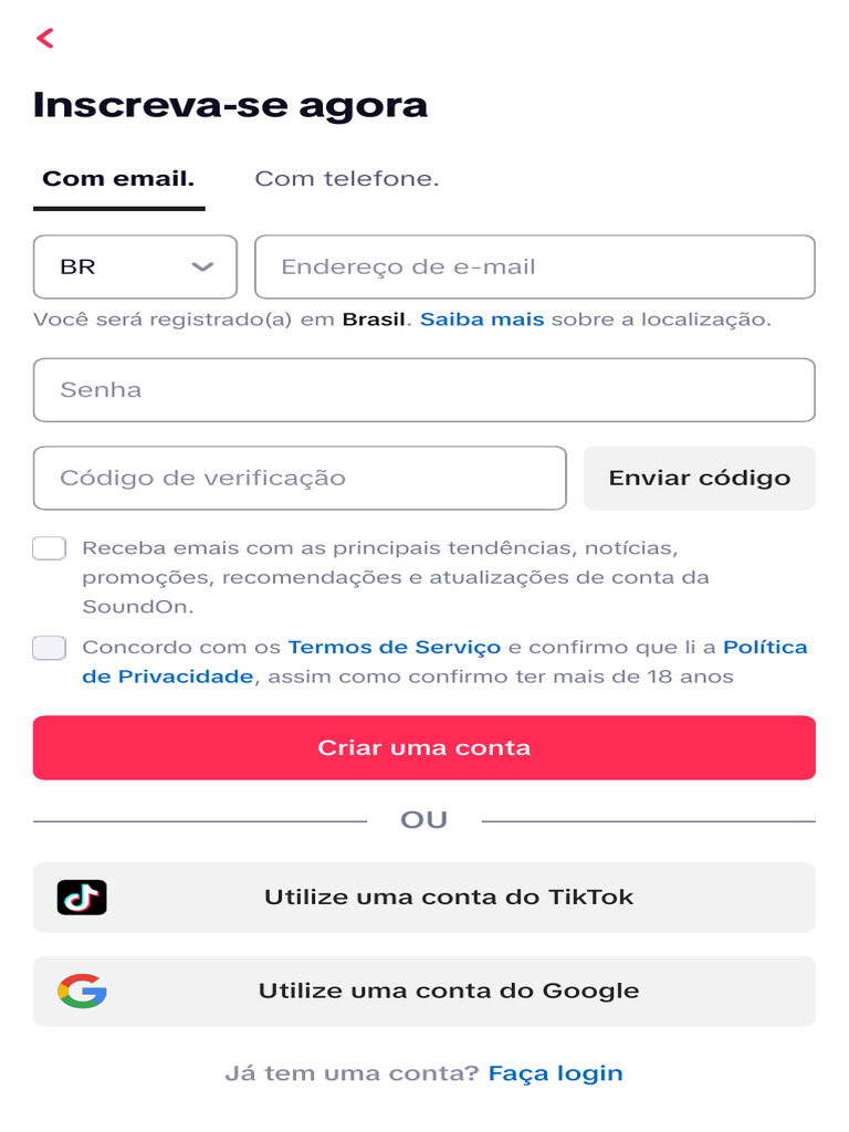 Cadastro na SoundOn Brasil: Passo a Passo | PDF