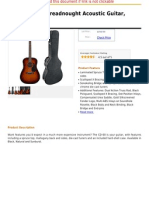 Fender CD-60 Dreadnought Acoustic Guitar, Sunburst