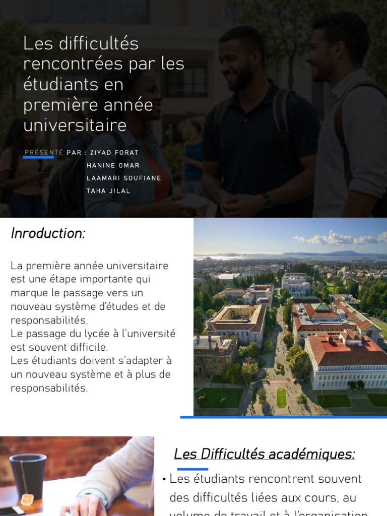 Difficultés des étudiants en première année | PDF