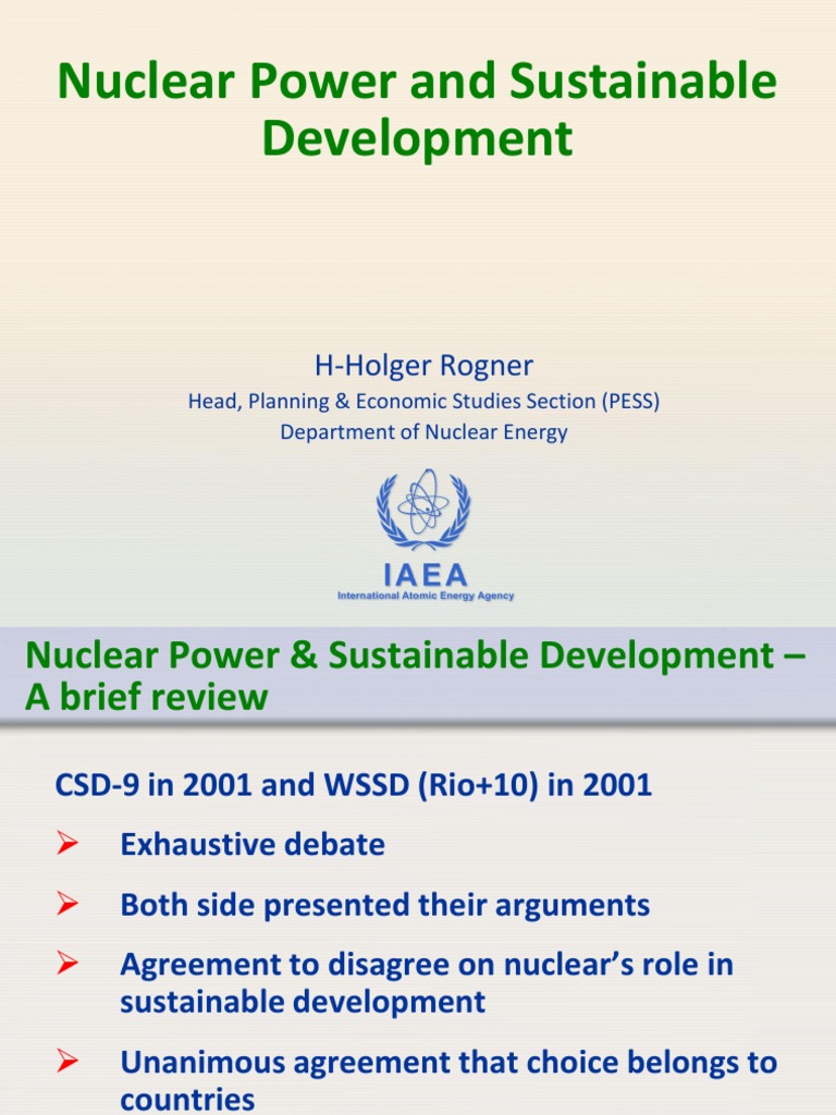 Nuclear Power's Role in Sustainable Development | PDF | Nuclear Power ...