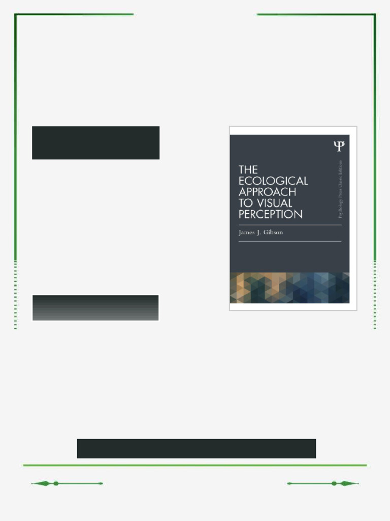 The Ecological Approach to Visual Perception Classic Edition James J ...