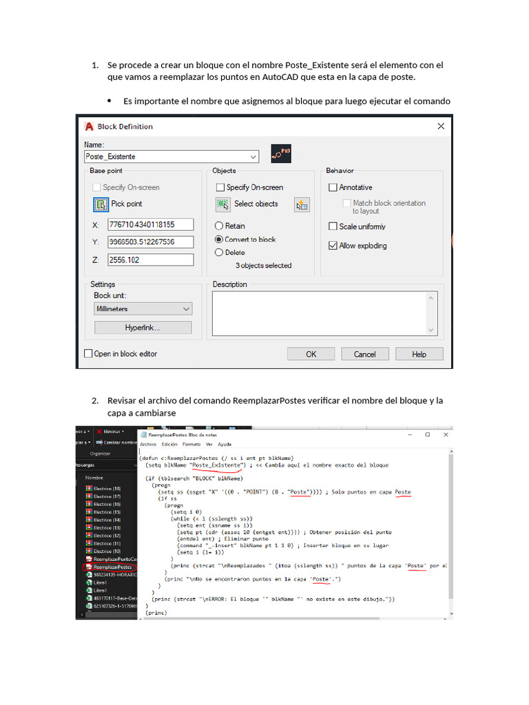 Reemplazar Elementos en AutoCAD | PDF