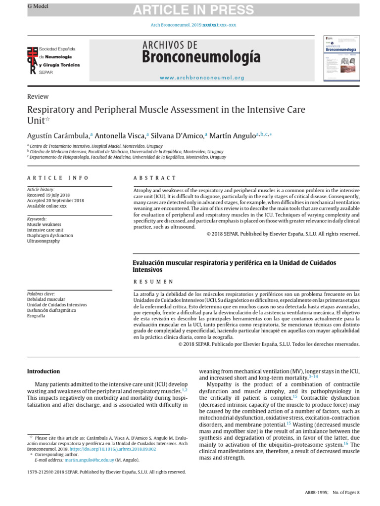 Muscle Assessment in ICU Patients | PDF | Intensive Care Medicine ...