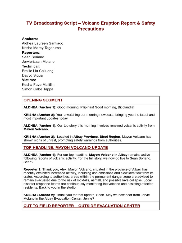Mayon Volcano Eruption Safety Report | PDF | Volcano | Volcanic Ash