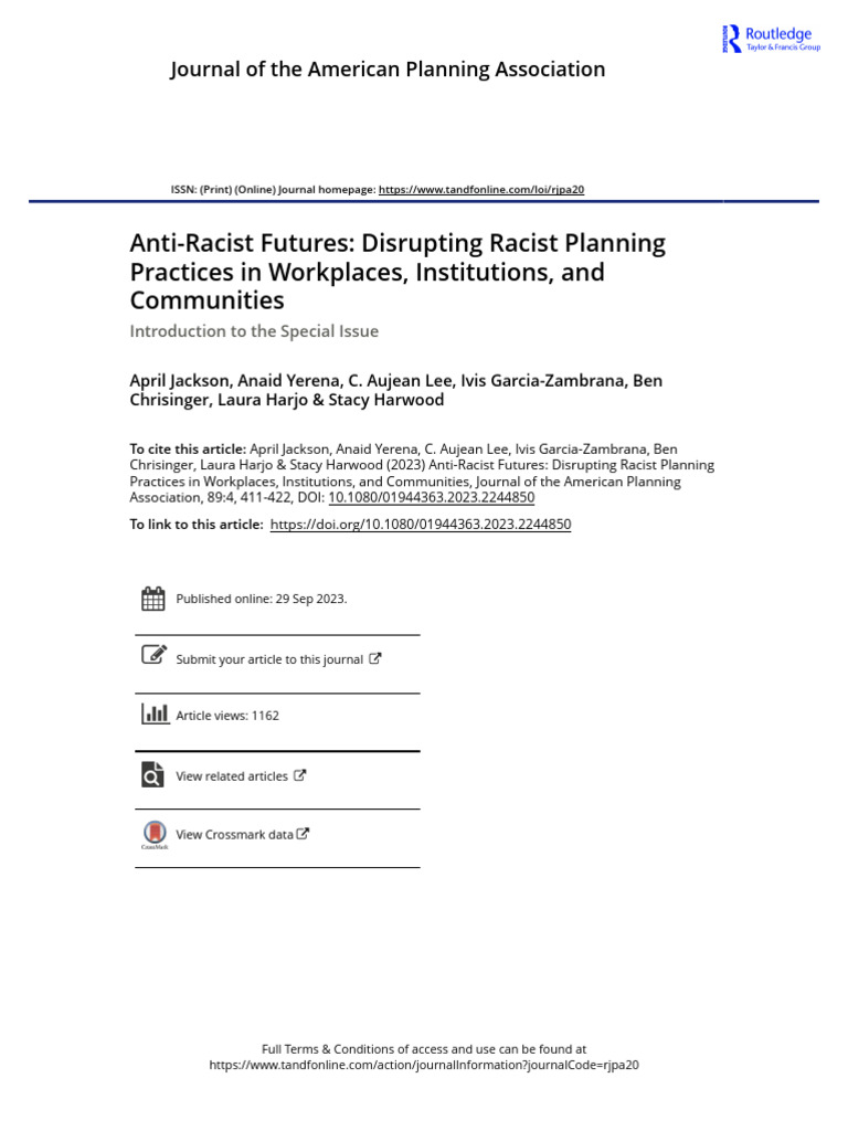Anti-Racist Planning Practices Explained | PDF | Discrimination & Race ...