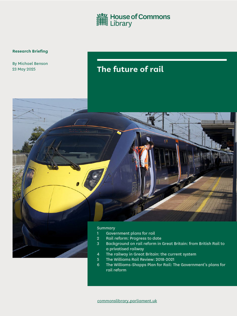 Future of Rail Reform in Great Britain | PDF | Rail Transport | Transport