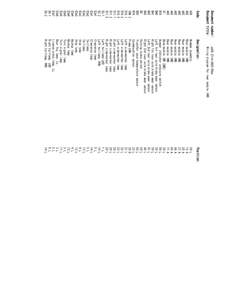 Rear Module Wiring Diagram (HM) | PDF | Automotive Industry ...