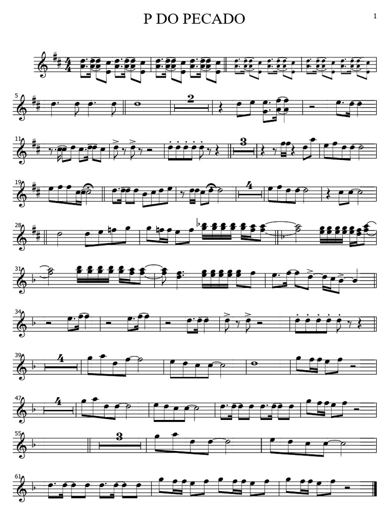 Document on Musical Notation Patterns | PDF