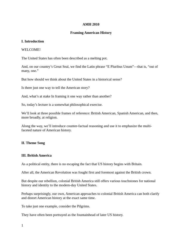Script Framing American History | PDF | Protestantism | The United States