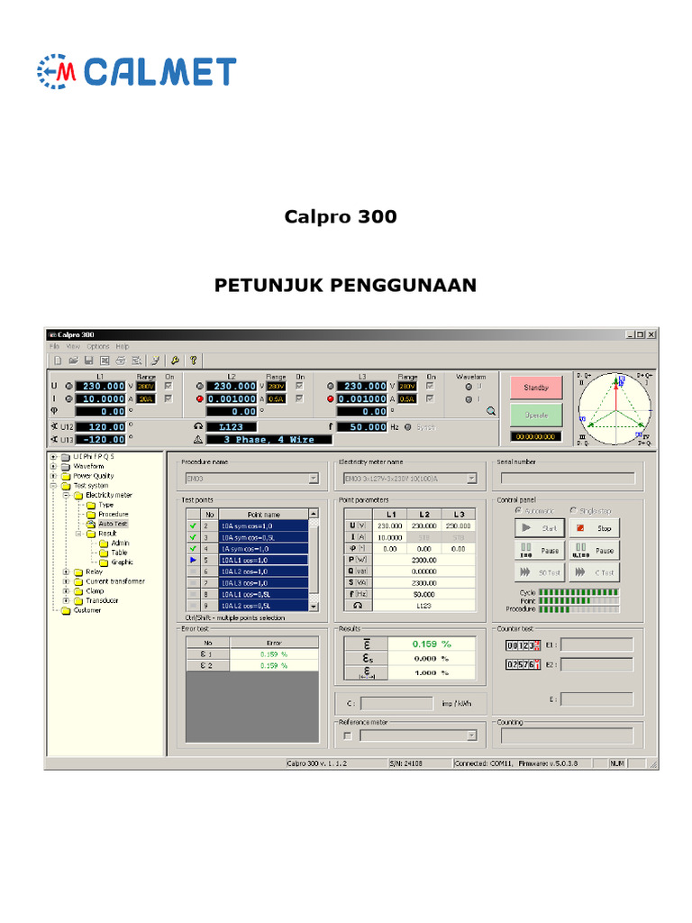 Panduan Penggunaan Software Calpro 300 | PDF