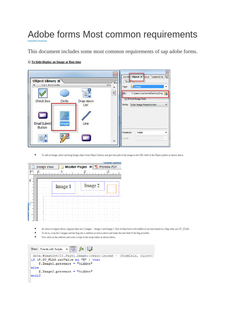 SAP Adobe Forms Common Requirements | PDF | Computing | Computer ...