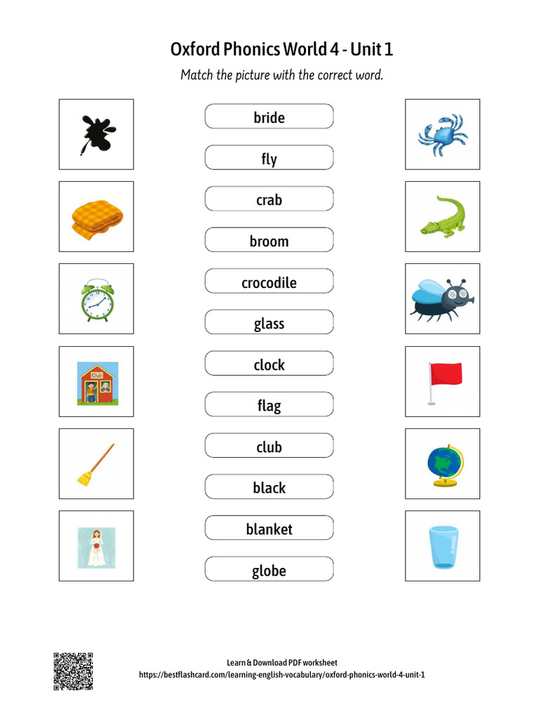 Oxford Phonics World 4 Unit 1 Worksheet | PDF