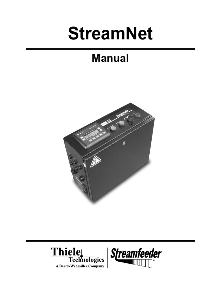 StreamNet Universal Collator Manual | PDF | Menu (Computing) | Power Supply