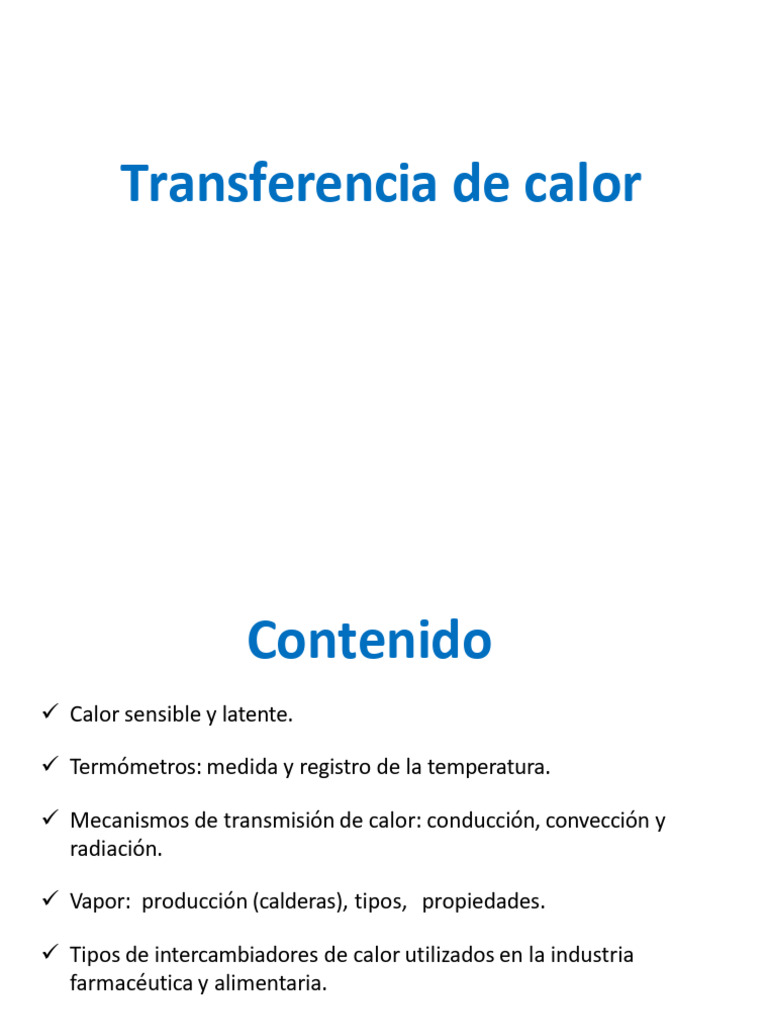 Transferencia de Calor en Procesos Industriales | PDF | Calor | Temperatura