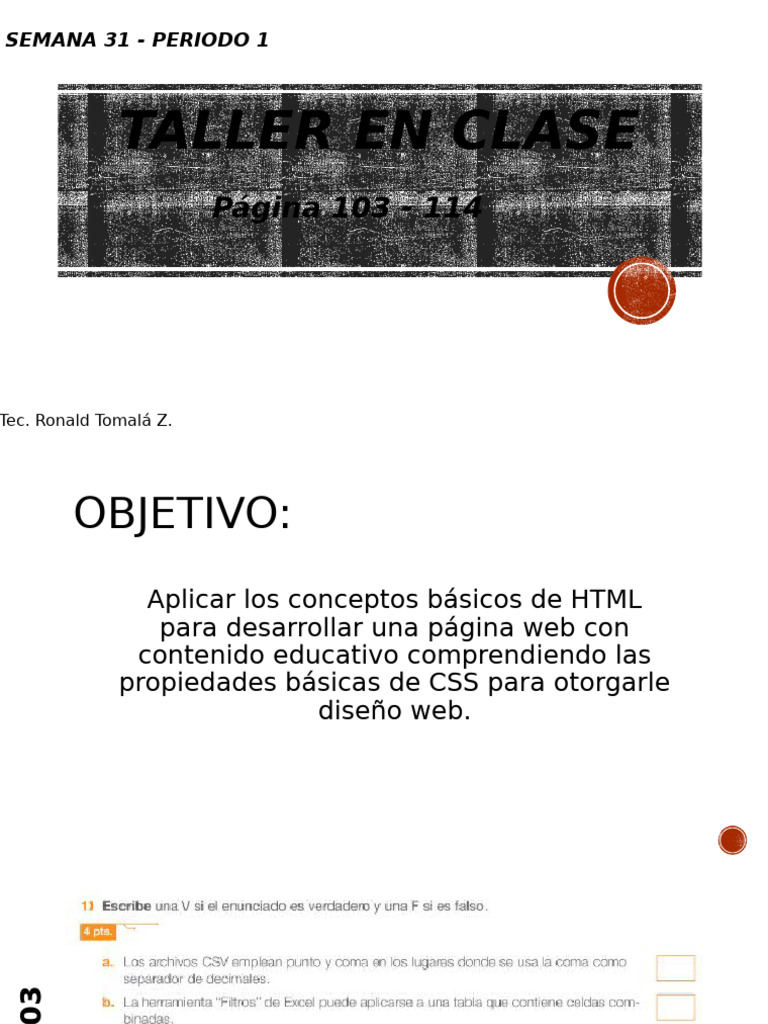 Taller de HTML y CSS Educativo | PDF