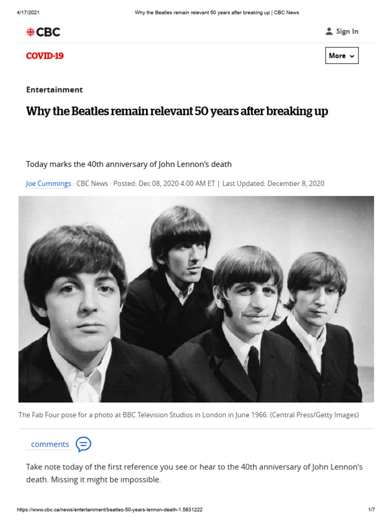 Beatles' Enduring Relevance 50 Years On | PDF | The Beatles