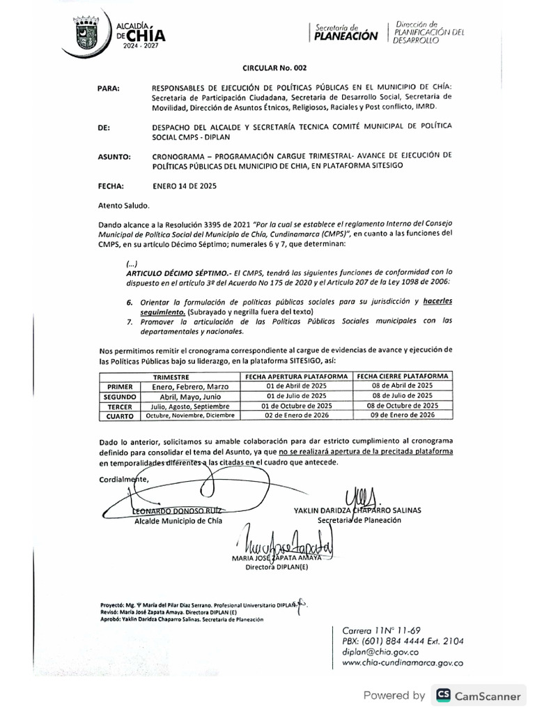 Circular 002 - 25 | PDF