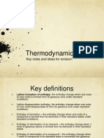 Thermodynamics: Key Notes and Ideas For Revision!