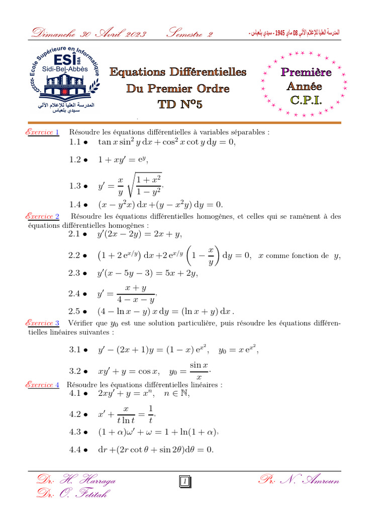 Résolution d'équations différentielles | PDF | Calcul | Équations ...