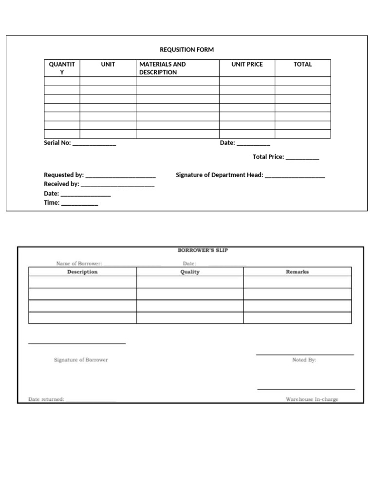 Requisition Form Template | PDF