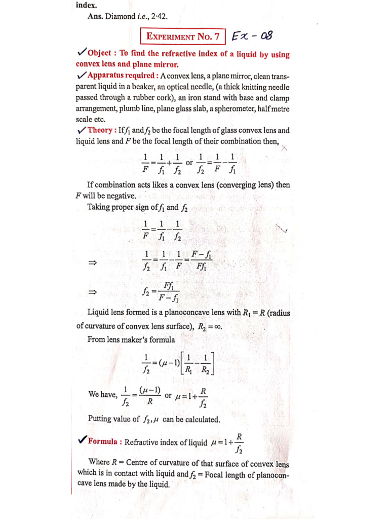 Physics Experiment No 08 | PDF