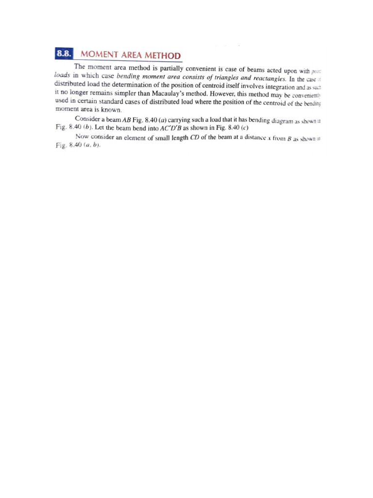 Moment Area Example Problem | PDF