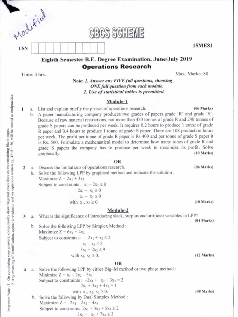 Model QP Solution | PDF