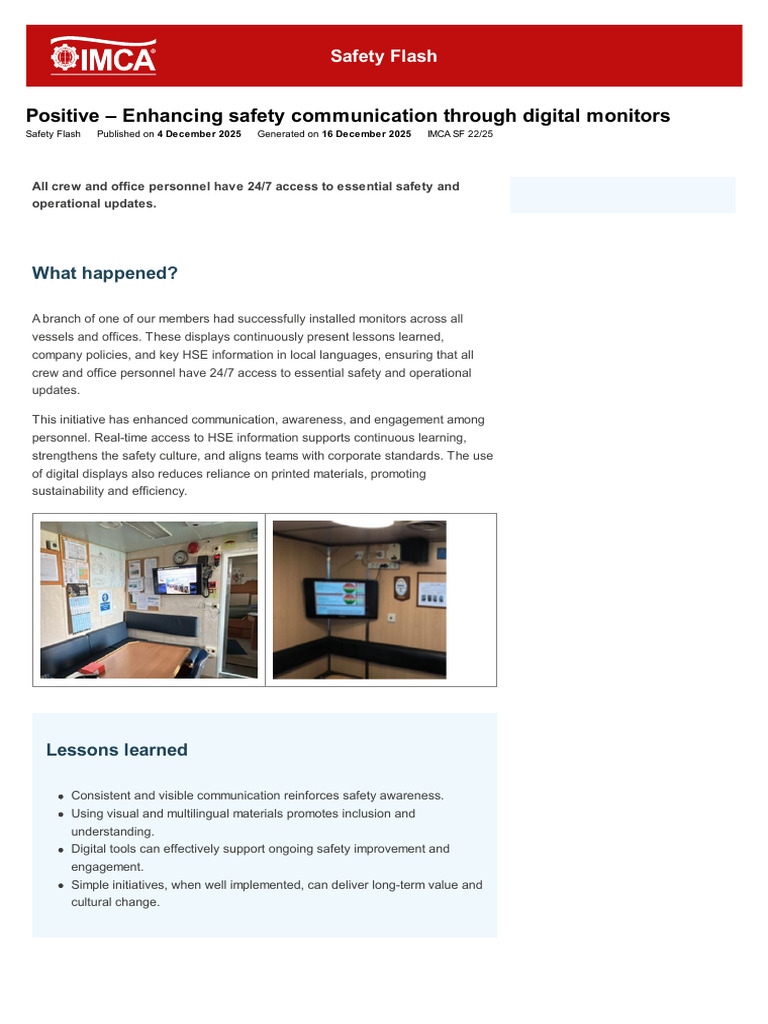Positive - Enhancing Safety Communication Through Digital Monitors | PDF