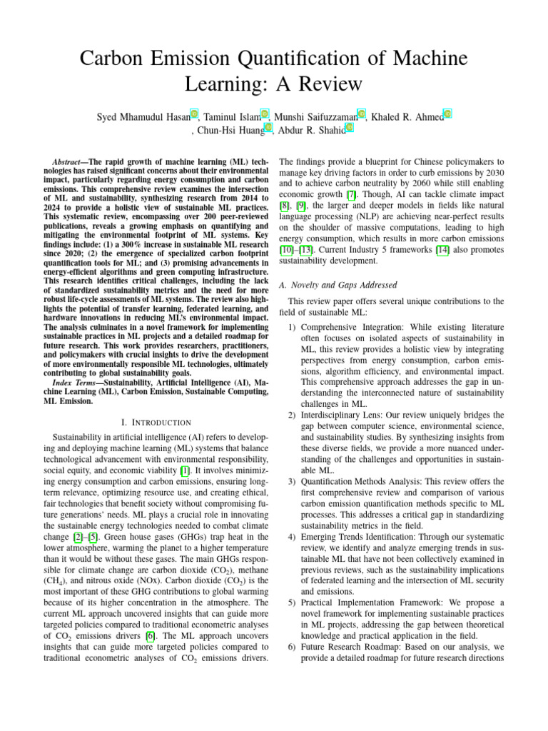 Carbon Emissions in Machine Learning Review | PDF | Greenhouse Gas ...