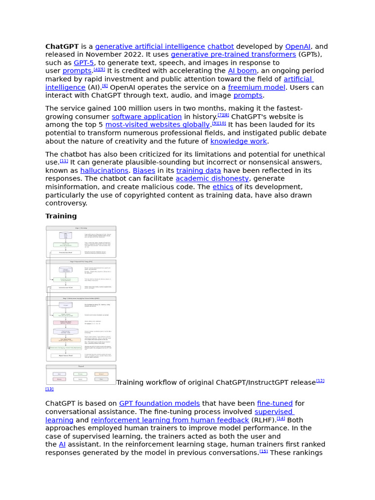 ChatGPT: AI Chatbot Overview and Features | PDF | Artificial ...