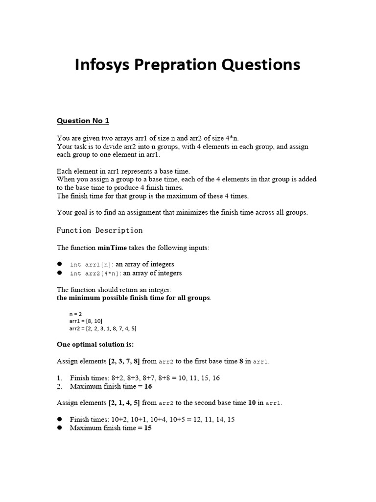 Infosys Coding Interview Questions | PDF | String (Computer Science ...