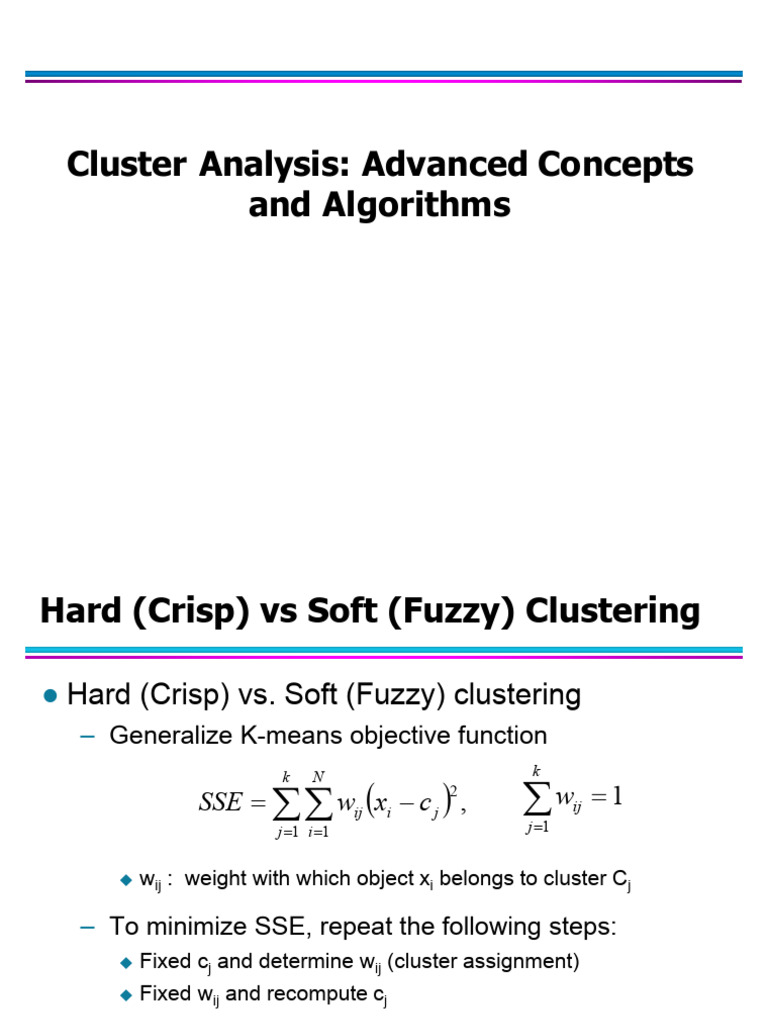 Advanced Cluster Analysis Techniques | PDF | Cluster Analysis | Normal ...