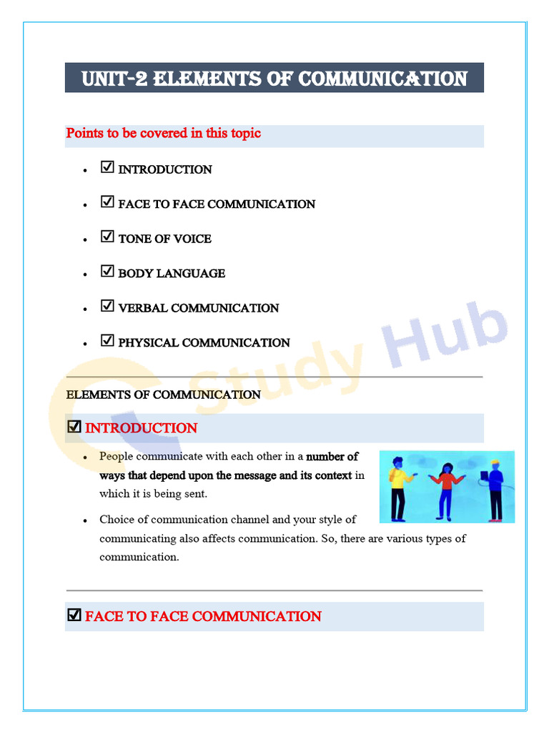 Key Elements of Effective Communication | PDF | Body Language ...