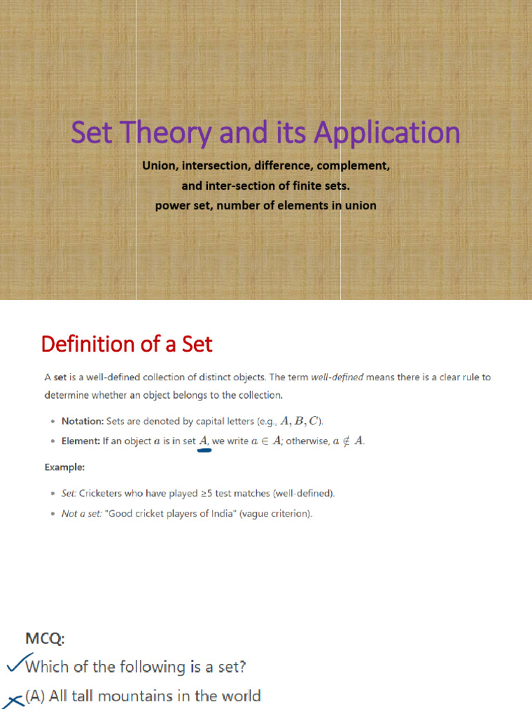 Set theory | PDF