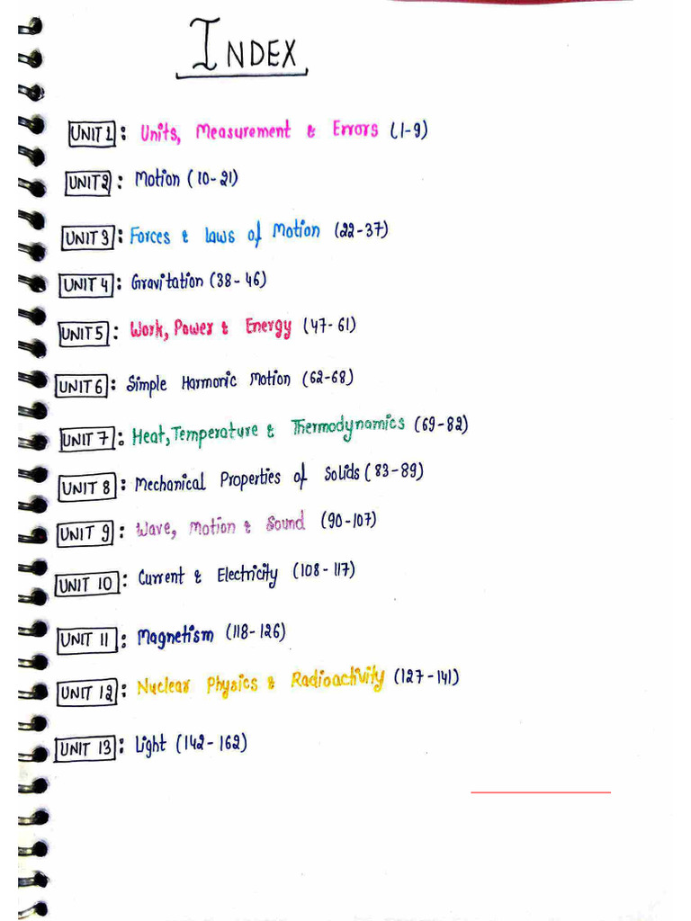 Physics Handwritten Note | PDF
