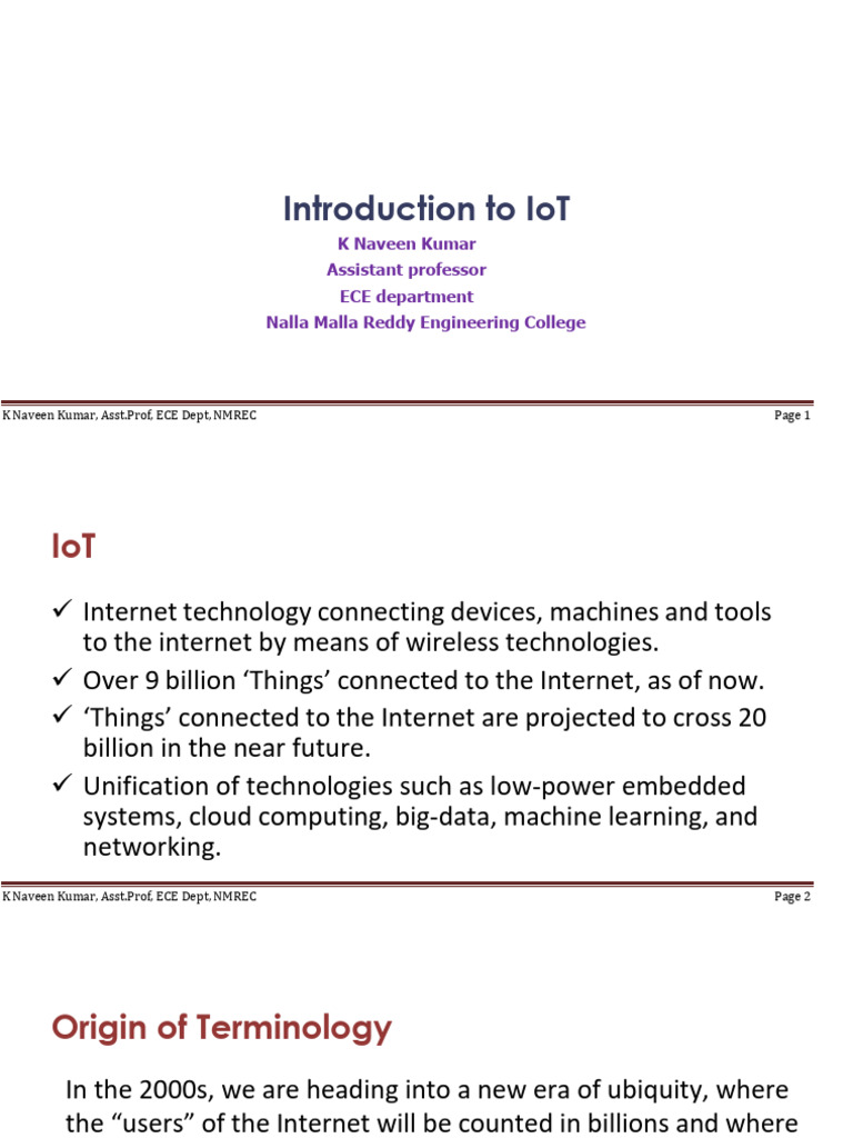 Introduction to Internet of Things (IoT) | PDF | Internet Of Things ...