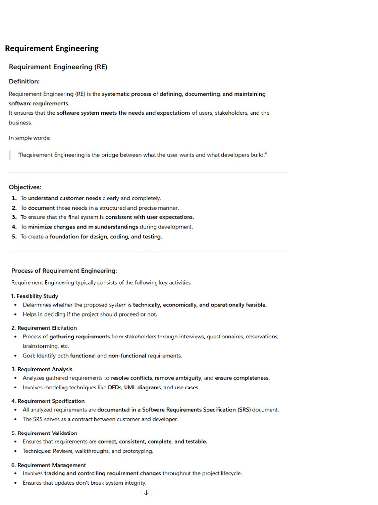Requirement Engineering | PDF