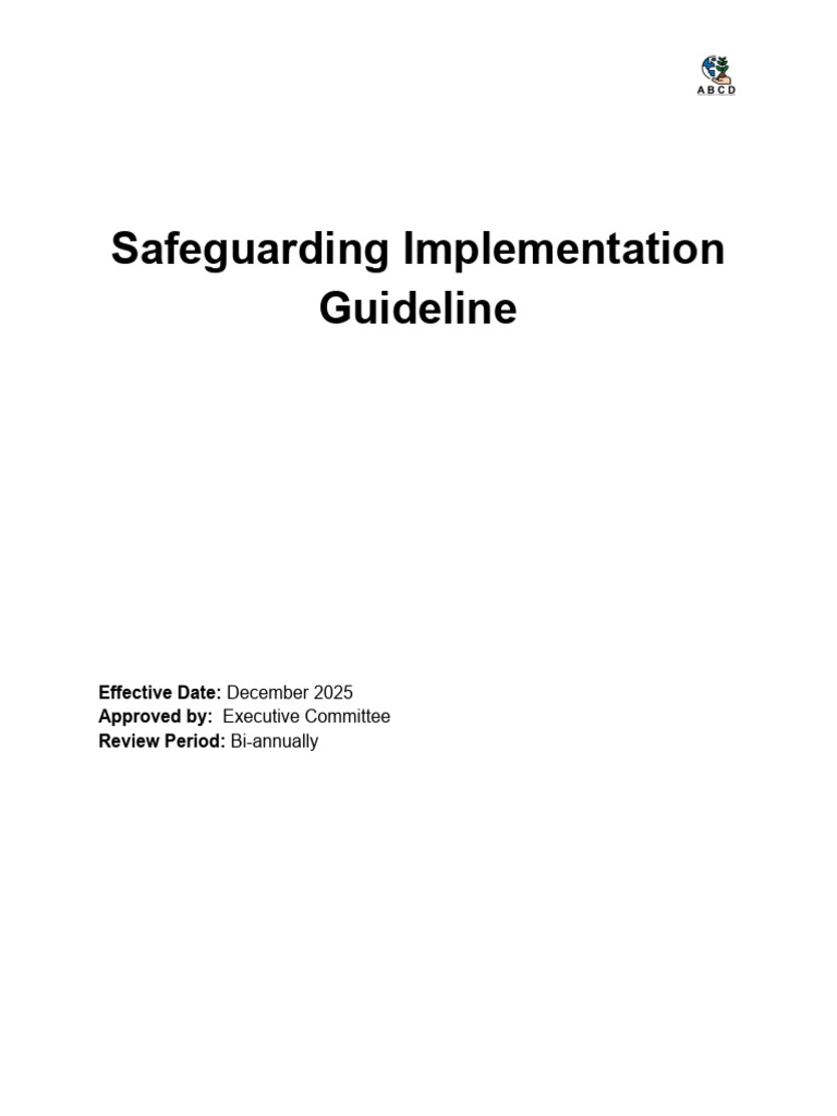 Safeguarding Implementation Guidelines | PDF | Risk | Safety