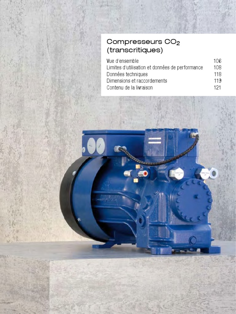 BOCK CO2 compressor Compresseur de gaz Matériaux transparents