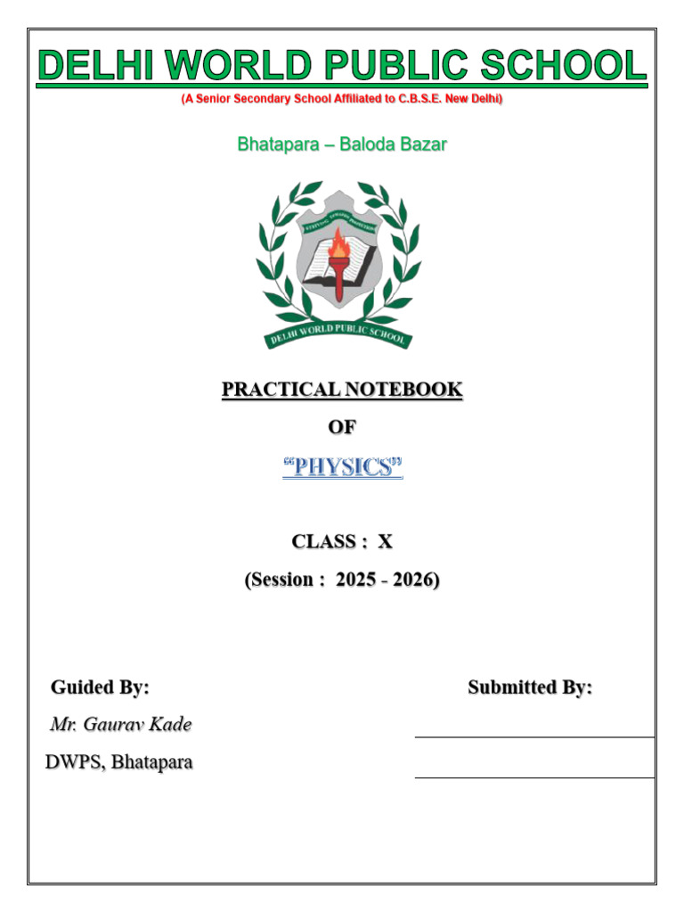 Phy Practical Page Intro Page | PDF