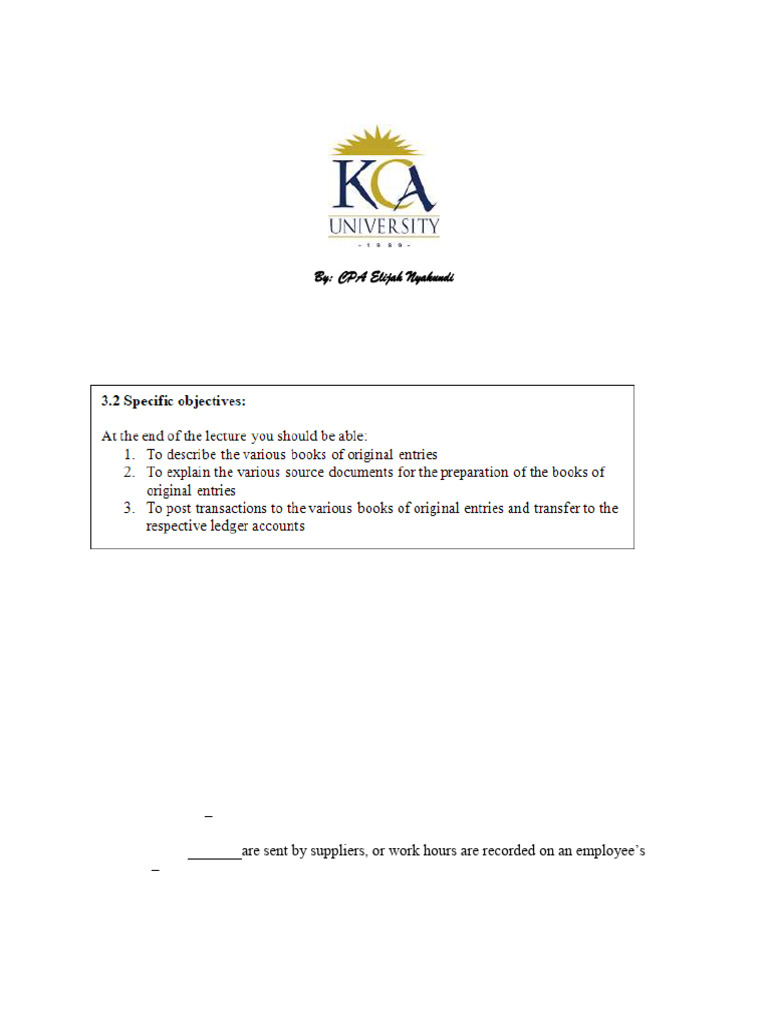 Books of Original Entry in Accounting | PDF | Debits And Credits | Invoice