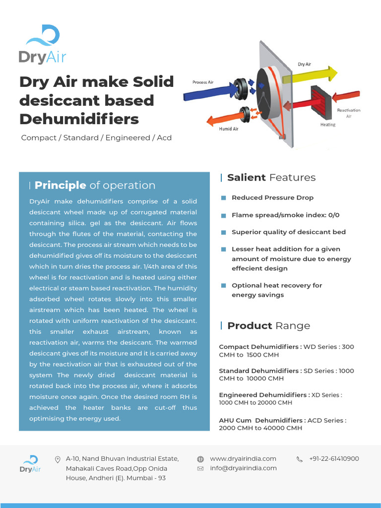 DryAir Dehumidifiers: Product Overview | PDF | Electromechanical ...