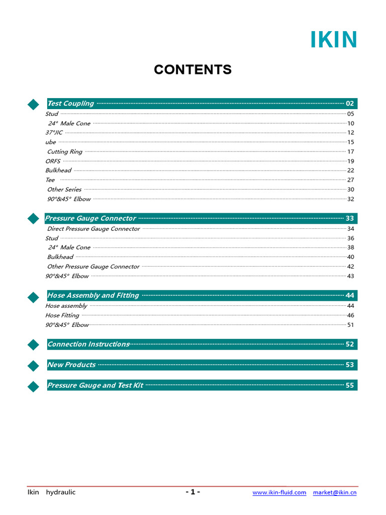 IKIN Hydraulic Test Couplings Guide | PDF | Stainless Steel ...