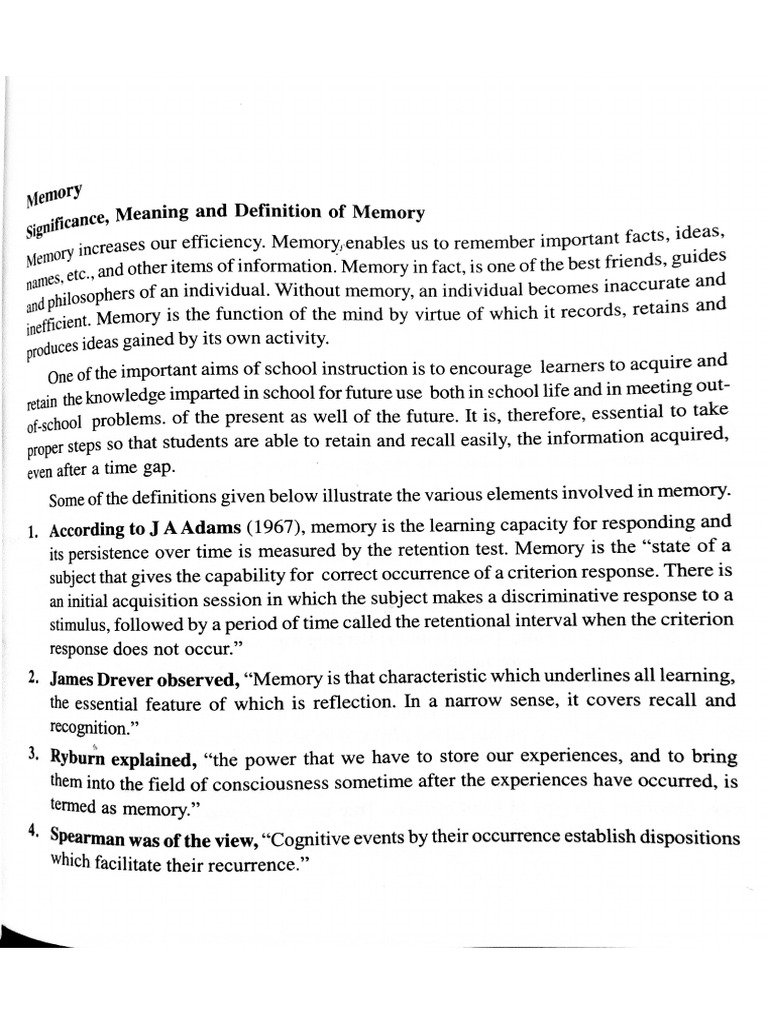 Memory | PDF